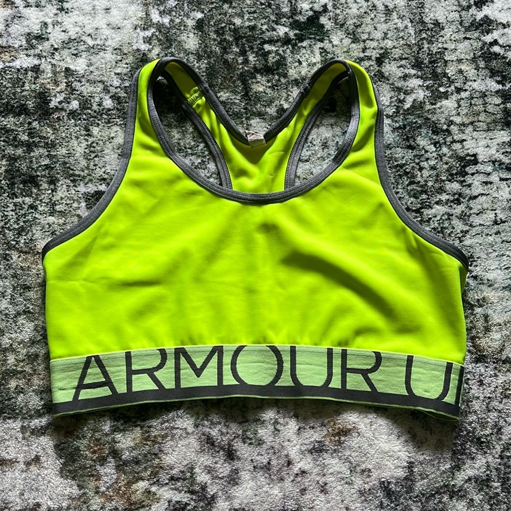 Under Armor Neon Yellow Sports Bra